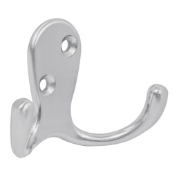 [43913] Gancho doble tipo perchero, cromo mate, Hermex