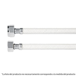 [45315] Manguera p/WC, vinilo blanco, 1/2' x 7/8', 60 cm, Foset
