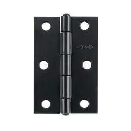 [45637] Bisagra rectangular 3-1/2' negra, Hermex