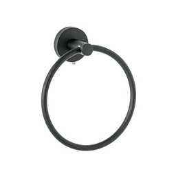 [45975] Toallero argolla metalico acabado negro, Foset Tubig
