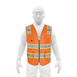 [102442] Chaleco de seguridad de alta visibilidad, naranja, extra gra