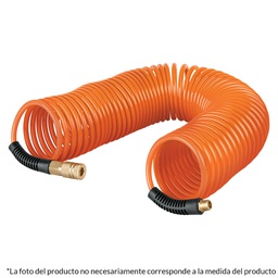 [102522] Manguera tipo resorte para compresor, 7.6 m x 1/4', Truper