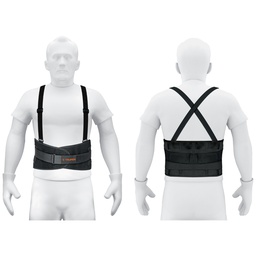 [14216] Faja lumbar con tercer cinturon, talla M, Truper