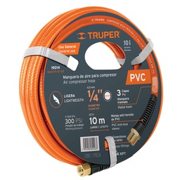 [19014] Manguera de PVC para compresor, 10 m x 1/4', Truper