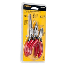 [20016] Juego de 3 mini pinzas, mangos de PVC, Pretul