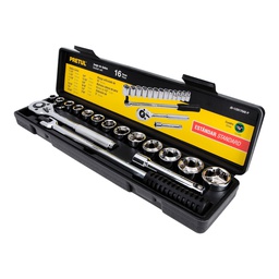 [21172] Juego de 16 herramientas 1/2' std para mecanico, Pretul