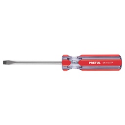 [21459] Desarmador plano 1/4 x 4' mango de PVC, Pretul