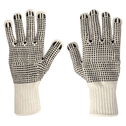 [21830] Guantes de algodon con puntos de PVC en palma y dorso,Pretul