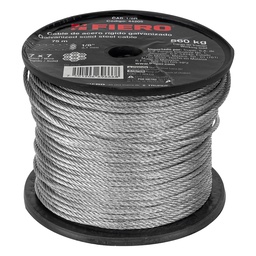 [44205] Metro de cable rigido 1/8' de acero 7x7 hilos, 75 m, Fiero