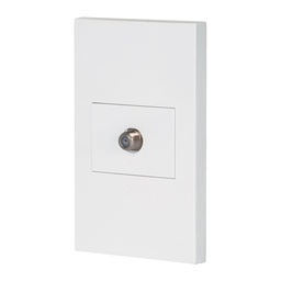 [45605] Placa armada 1 toma de TV, 1.5 modulos, Española, blanco