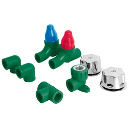 [46035] KIT PPR para instalacion regadera, con manerales, Foset