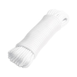 [48392] Piola de poliester diamante de 4 mm x 15 m blanca, Fiero