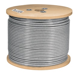 [48808] Metro de cable rigido 1/4' acero 7x7 recubierto PVC, 300 m