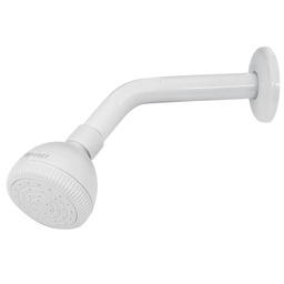 [49269] Regadera plastica redonda 2-1/2' blanca, Foset Basic