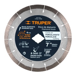 [15198] Disco de diamante de 7' x 1.6 mm corte de porcelanato