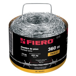 [44888] Rollo de alambre de puas de 360 m calibre 15.5, Fiero