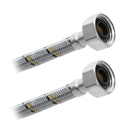 [CF70] Conector Flexible Para Lav - Freg 1/2"FIP x 1/2"FIP x 70cm. Aluminio Plomacy (CF70)