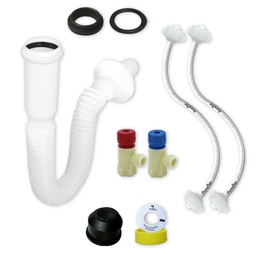 [3207] Kit De Instalacion Para Lavabo y Fregadero Con CespoPractik, FF Polimax 1/2" x 45 cms. (3207)