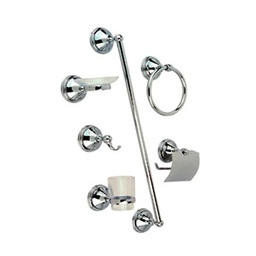 [JE32C] JUEGO ACCESORIOS P/BA�O ORO-CROMO ( CAPRI )