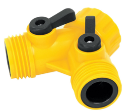 [AD-2P] Conector "y" 3/4" plastico para manguera, pretul