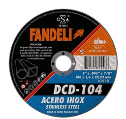 [72943 DCD-104] DISCO FNDL.PRO CTE.INOX. 7”   DELG