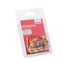 [A-16547-1-B] GRASERA 1/8-27 NPT RECTA H-200 BLISTER DE 10 PIEZAS