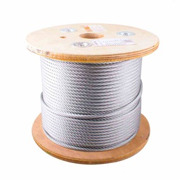 [B-022] CABLE DE ACERO GALVANIZADO 7X19 1/8" ROLLO 1500M