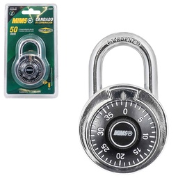 [BL-0320] CANDADO DE COMBINACION DE ALEACION DE ZINC 50MM (CAJA C/6 PZAS - PRECIO X PIEZA)