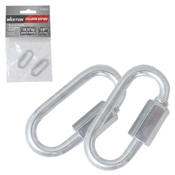 [C-01000] ESLABON RAPIDO ACABADO ZINC 3/8"X70MM (PRECIO X PIEZA - EMPAQUE GRANEL)