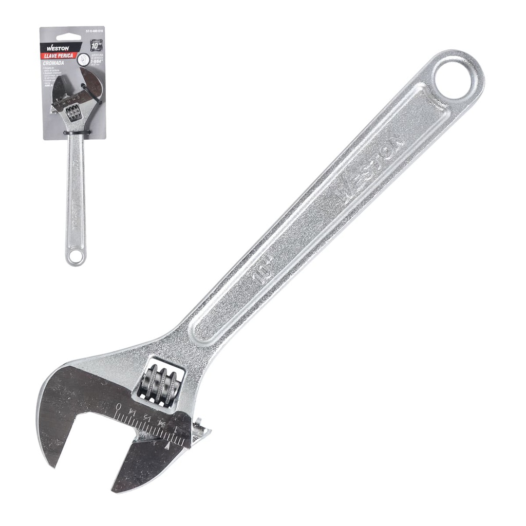 LLAVE PERICA CROMADS 10&quot; LLAVE PERICA CROMADS 10&quot; (Caja c/6 pzs - Precio x Pieza)