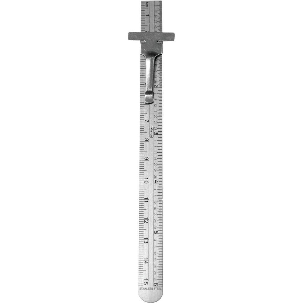 REGLA DE ACERO SEMI RIGIDA 6"