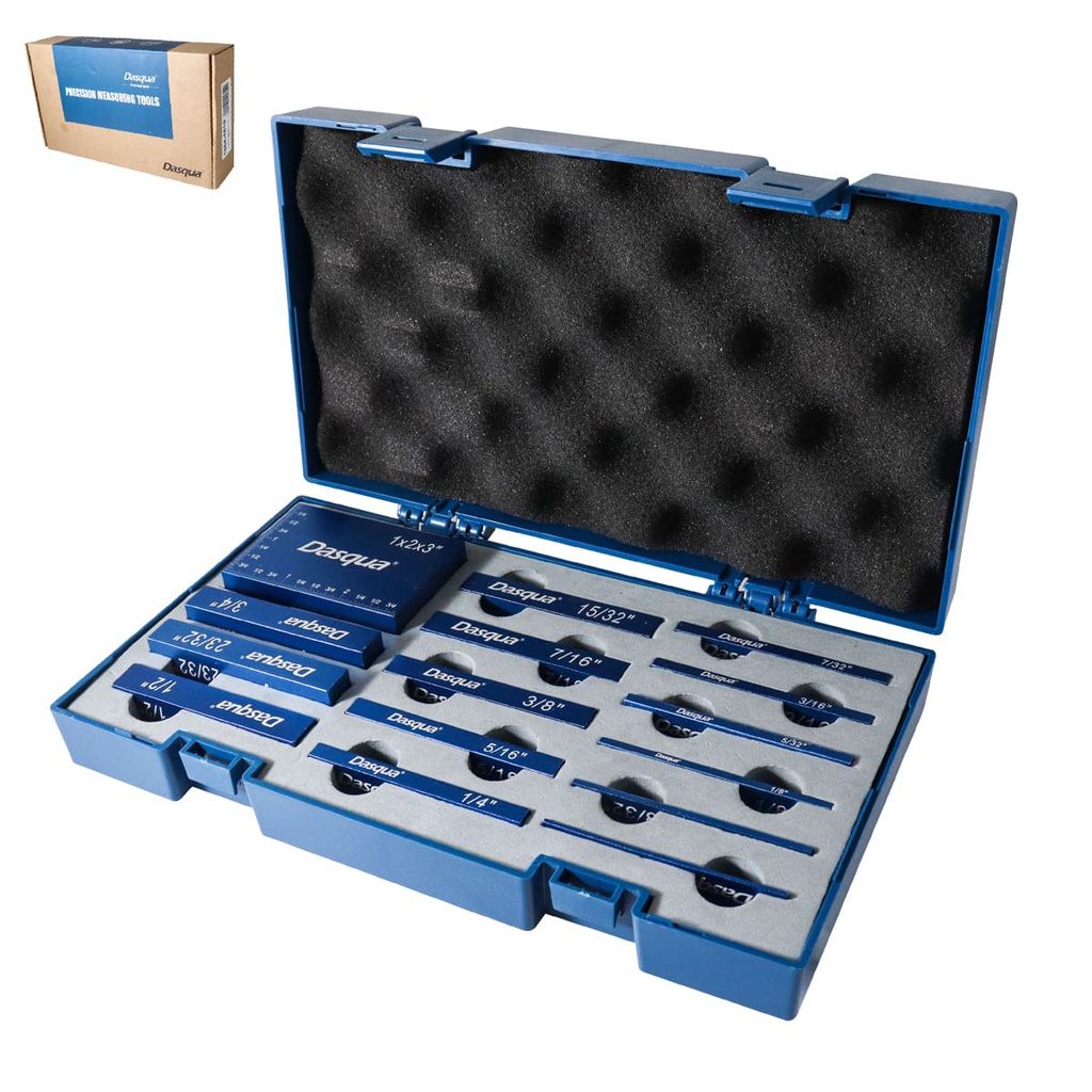 JUEGO DE BLOQUES DE PRECISION 3''X2'' DE 15PZAS 1/16'' A 1''