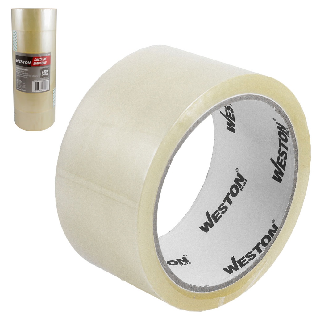 CINTA DE EMPAQUE TRANSPARENTE  mm X 150M            