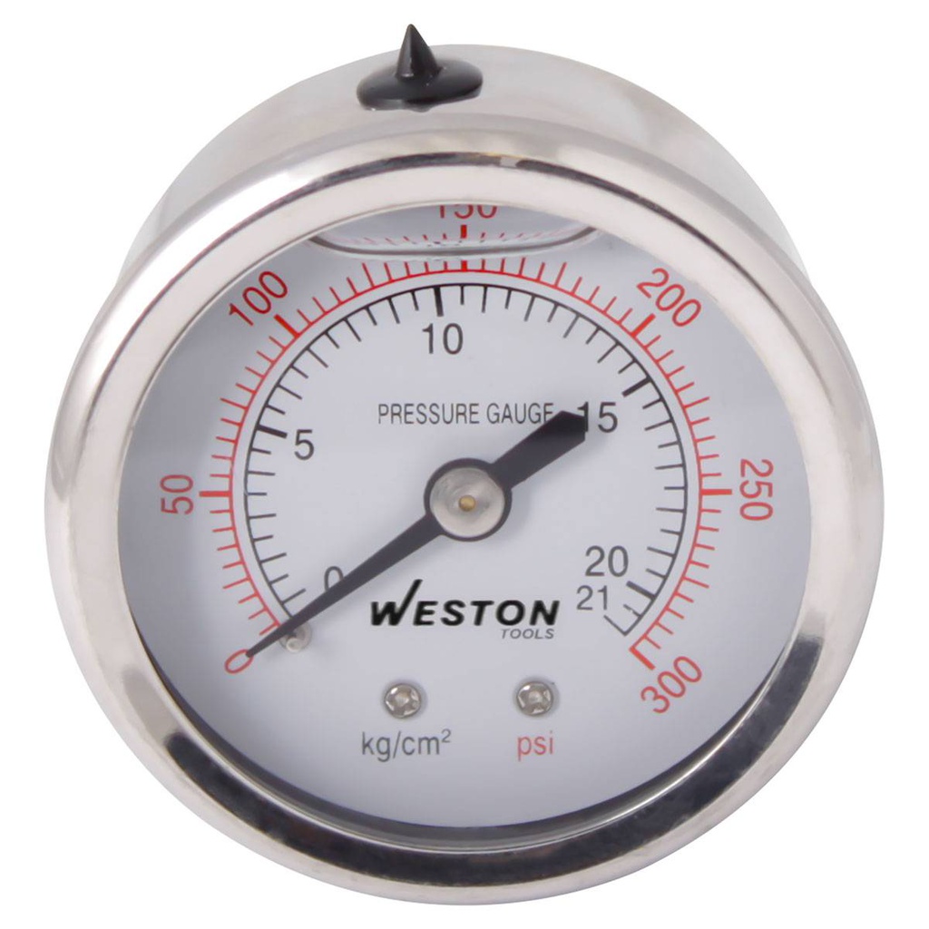 MANOMETRO GLICERINA 2" 1/4"NPT 21KG/300LBS POST.