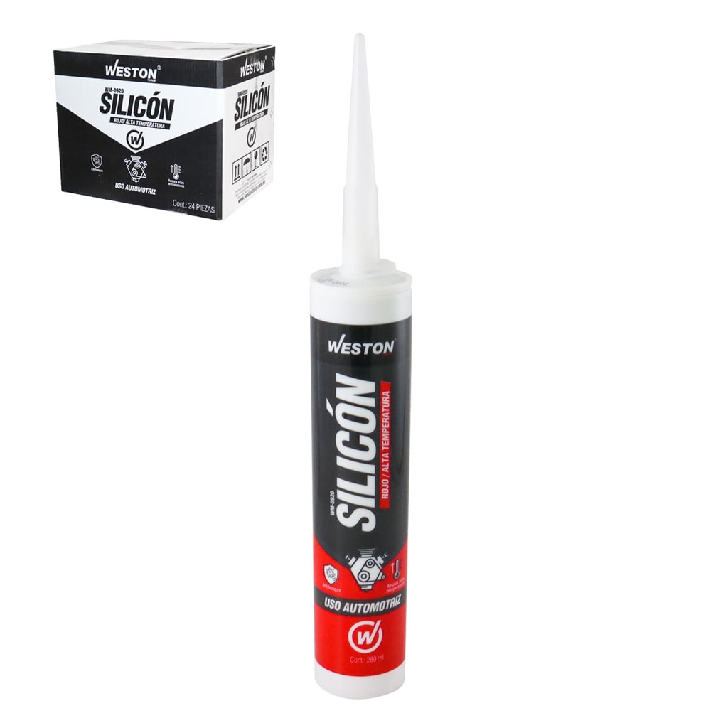 SILICON ROJO ALTA TEMPERATURA CARTUCHO 280g     