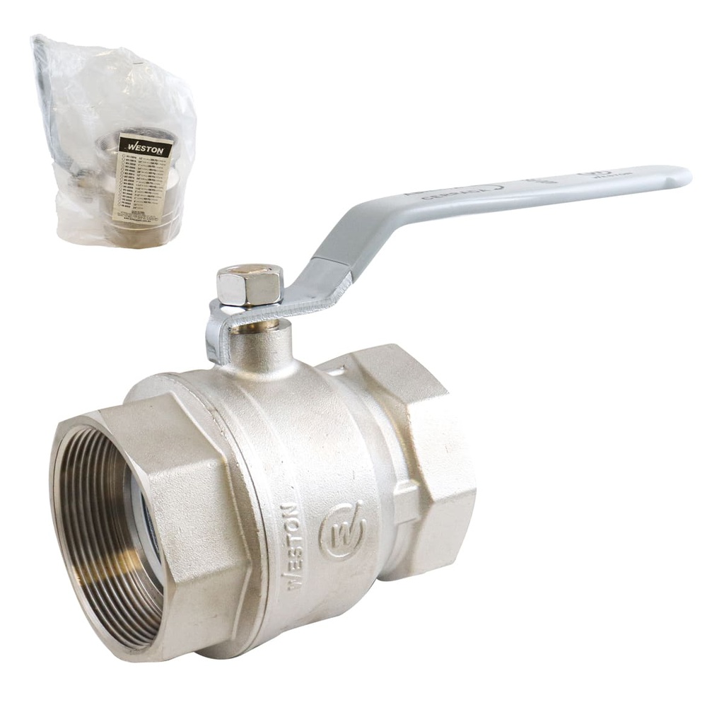 VALVULA DE ESFERA NIQUELADA ROSCABLE WOG 400 3" (CAJA C/2 PZAS - PRECIO X PIEZA)