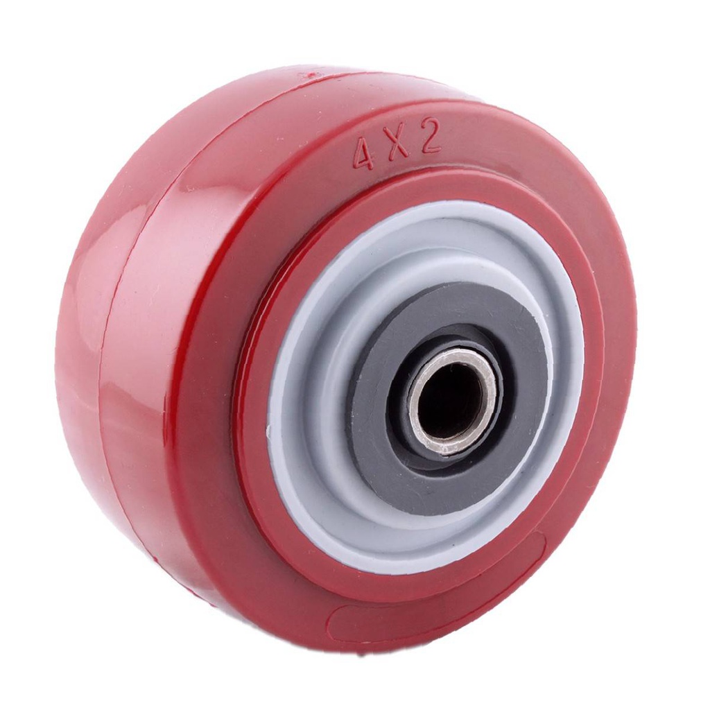 RUEDA MARRON PU 6X2" C/BALERO Y 2 CUBIERTAS PLASTICAS