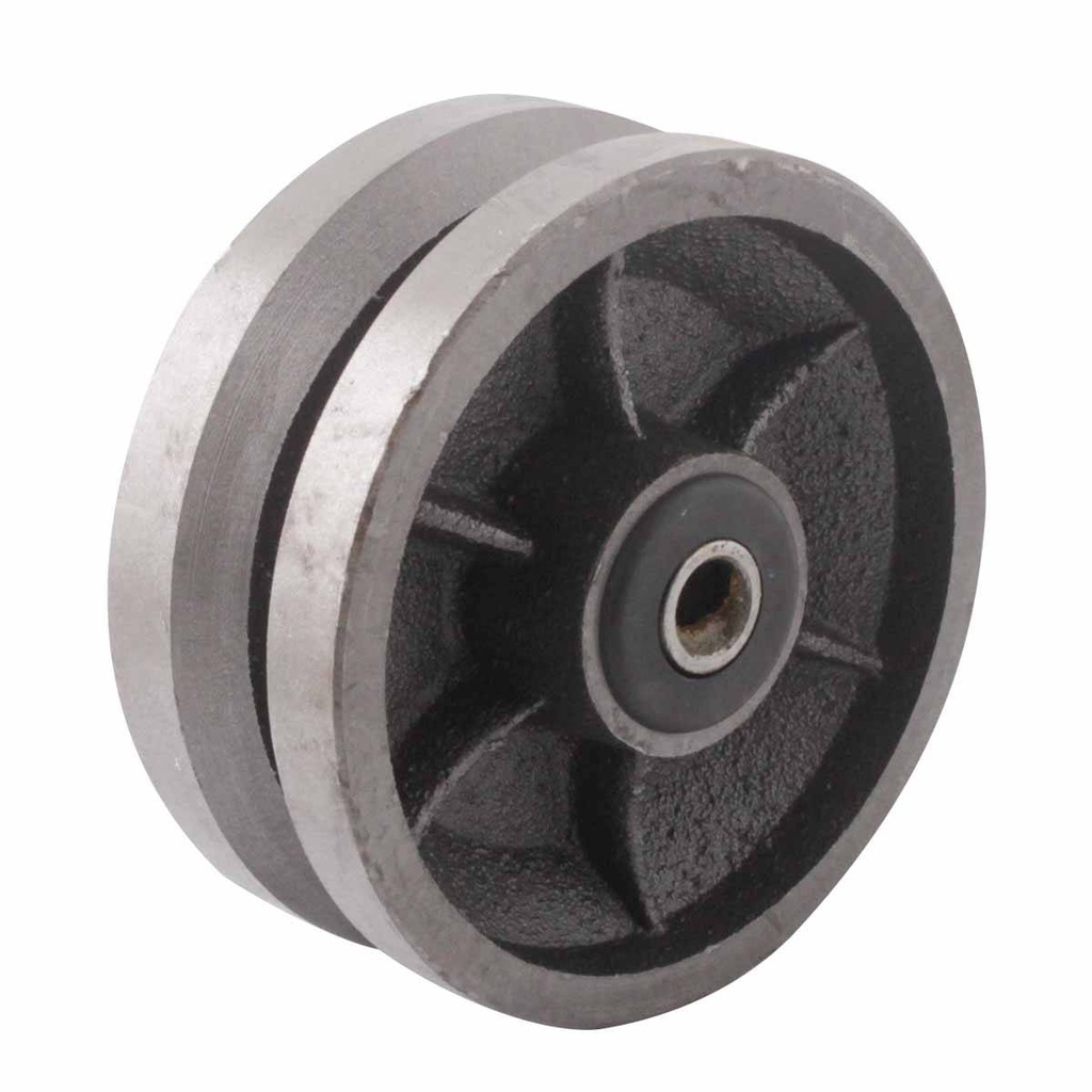RUEDA FIERRO C/RANURA V 4X2"