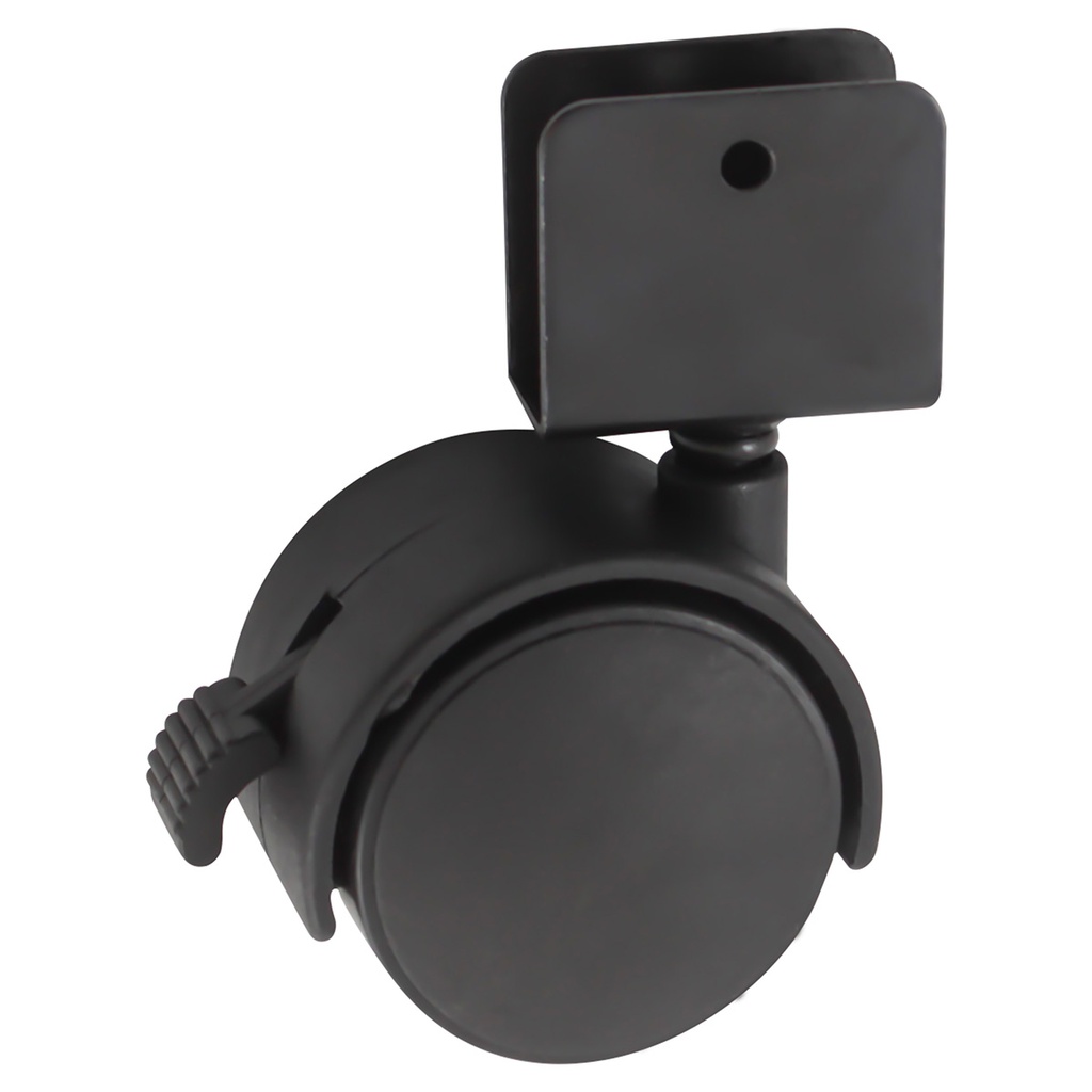RODAJA TIPO YOYO C/PLACA &quot;U&quot; c/freno 40X40MM (Precio x pieza - Empaque c/4 pzas)