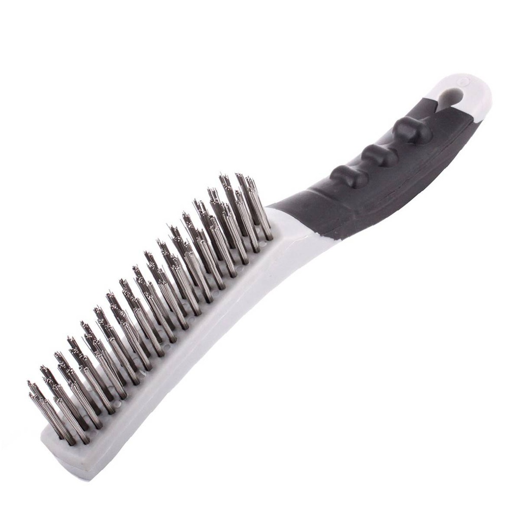CEPILLO C/MANGO PLASTICO 4X16 PINCELES A. INOXIDABLE 0.014"