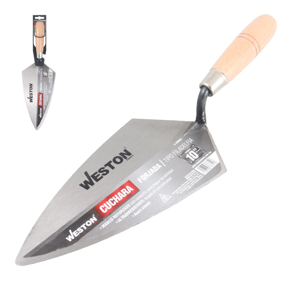 CUCHARA FORJADA TIPO FILADELFIA 10&quot; MANGO D/MADERA