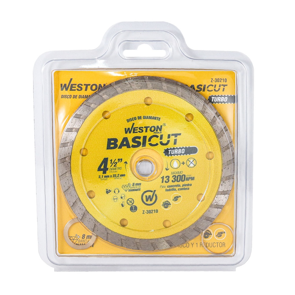 DISCO DE DIAMANTE RIN TURBO 4-1/2&quot; BASICUT
