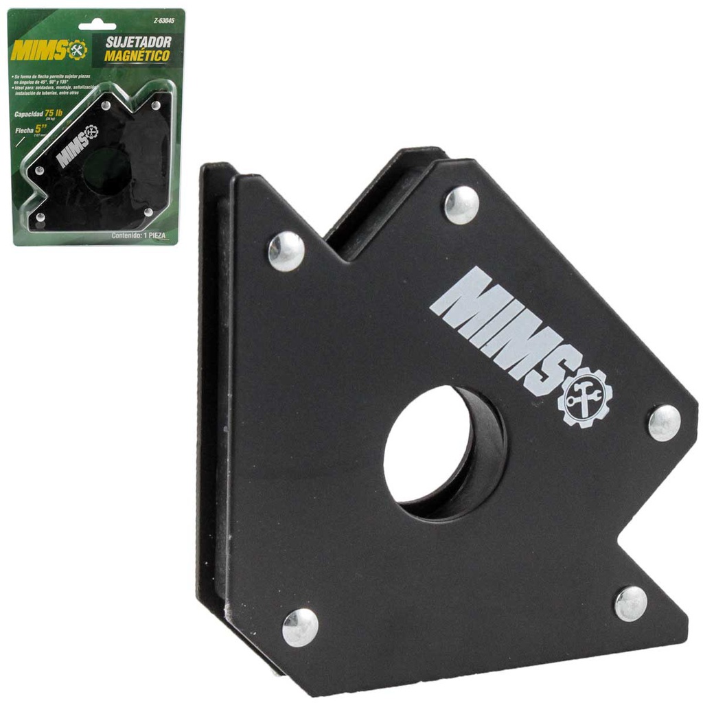 SUJETADOR MAGNETICO TIPO FLECHA P/SOLDAR 5" - 38KG