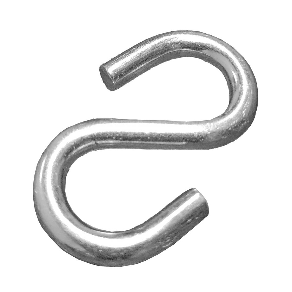 GANCHO TIPO "S" GALV. 6MM    (Precio x Pza - Caja c/100 pzas)