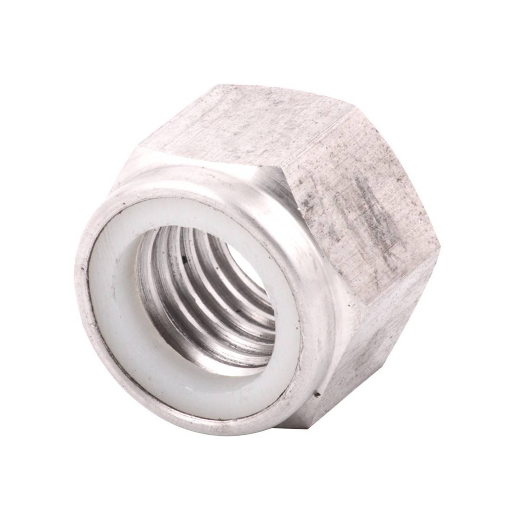 TUERCA D/SEG. INSERTO/NYLON ACERO INOX.-3/8-16&quot; (Precio x Caja c/100 pzas)
