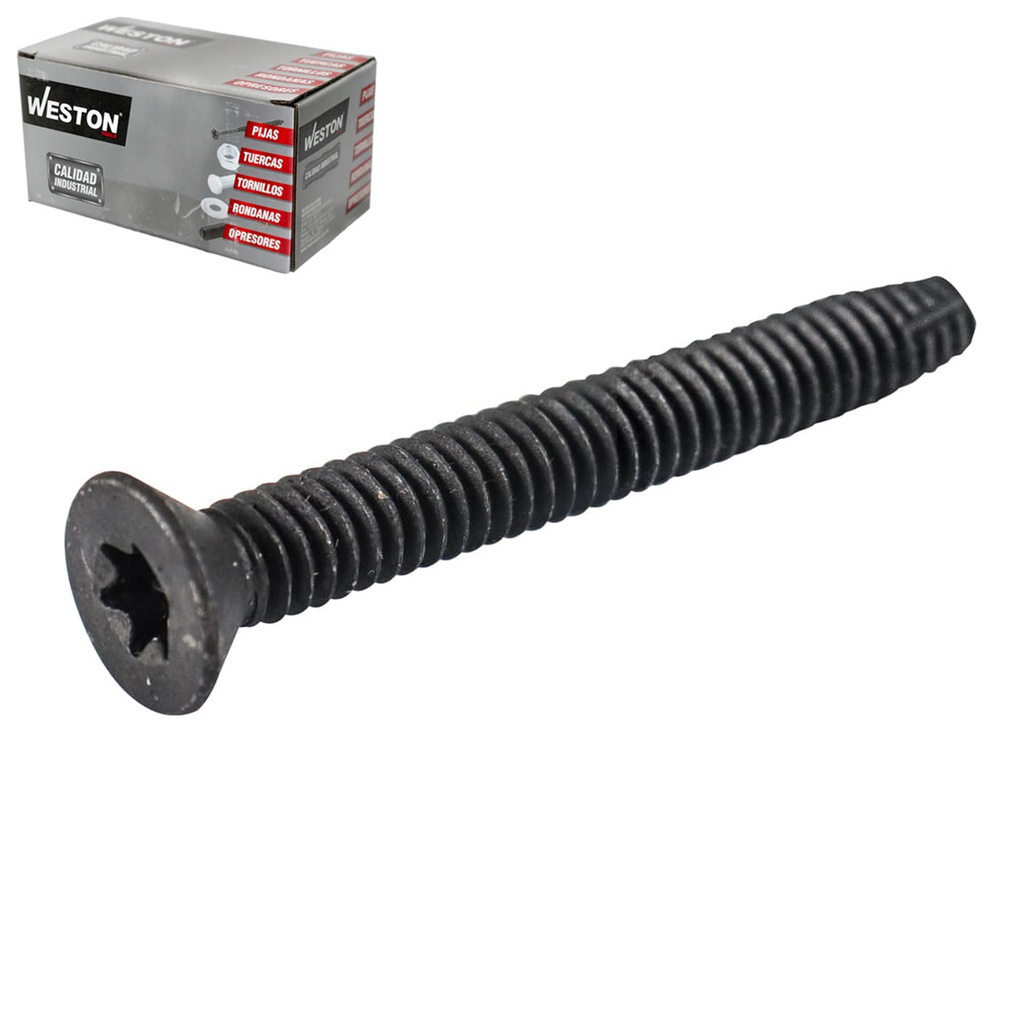 TORNILLO  C.PLANA TORX T/F NEGRO 1/4X1-1/2 (Precio x Caja - Caja c/200 pzas)