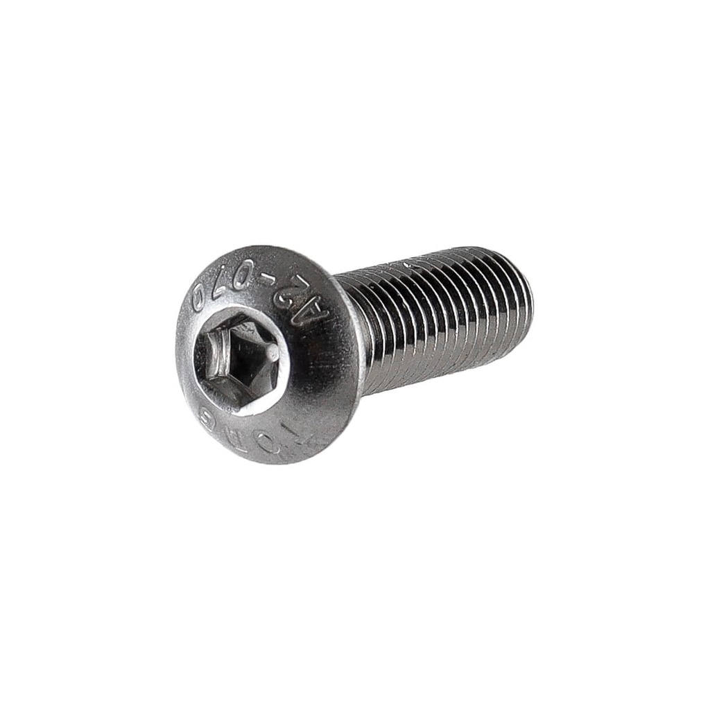 TORNILLO  ALLEN CABEZA BOTON INOX304 M8-1.25 x 25MM (Precio x Pza - Caja c/100 pzas)