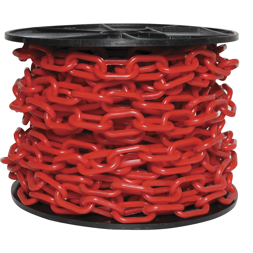 CADENA PLASTICA 6MM ROJA 25MT