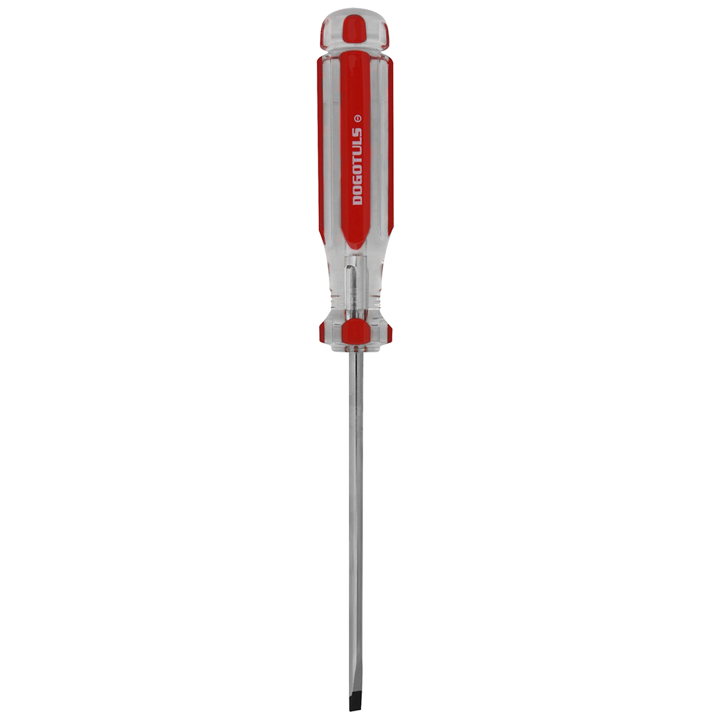 DESARMADOR ACETATO ROJO PLANO 1/8X5