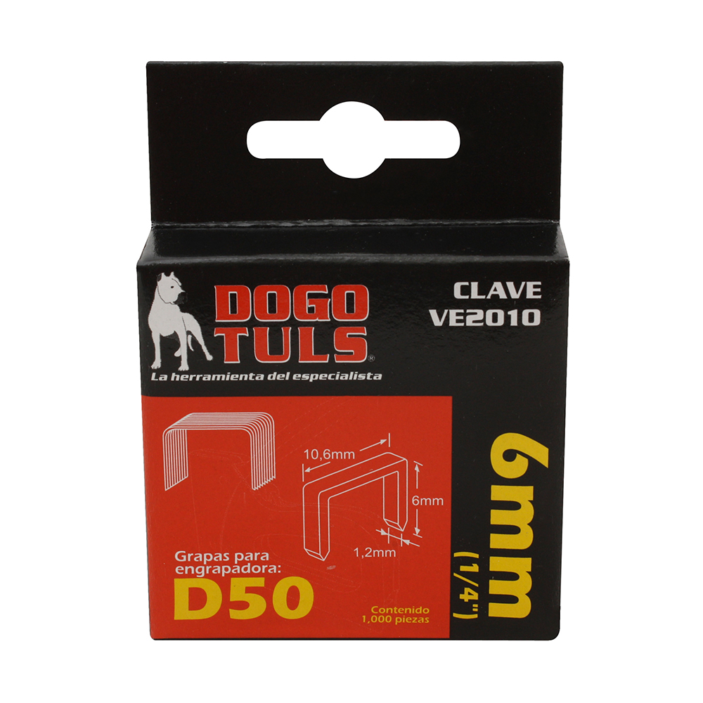 GRAPAS D50 1/4&quot; 6MM (1000 PZS)